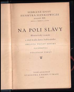 Henryk Sienkiewicz: Na poli slávy