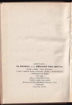 Ludvík Kundera: Na pospas aneb přísloví pro kočku