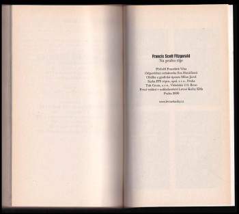 Francis Scott Fitzgerald: Na prahu ráje