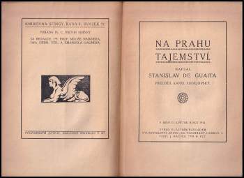 Stanislas de Guaita: Na prahu tajemství