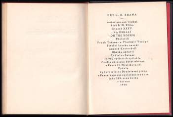 Bernard Shaw: Na úskalí