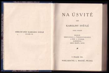 Karolina Světlá: Na úsvitě