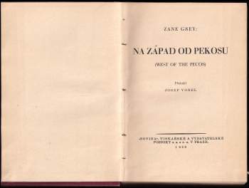 Zane Grey: Na západ od Pekosu