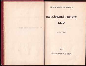Erich Maria Remarque: Na západní frontě klid