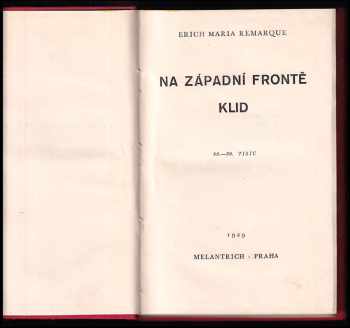Erich Maria Remarque: Na západní frontě klid