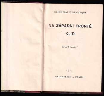 Erich Maria Remarque: Na západní frontě klid