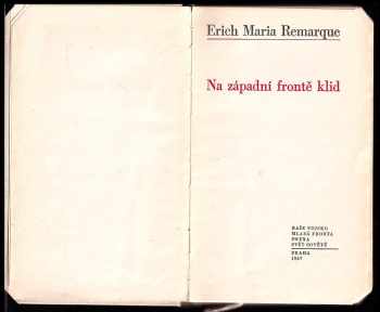 Erich Maria Remarque: Na západní frontě klid