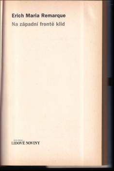 Erich Maria Remarque: Na západní frontě klid