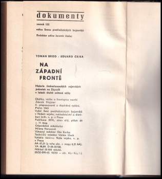 Eduard Čejka: Na západní frontě