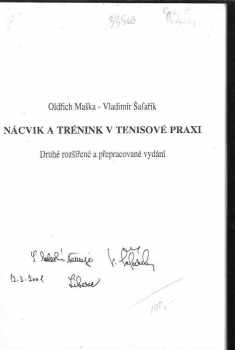 Oldřich Maška: Nácvik a trénink v tenisové praxi
