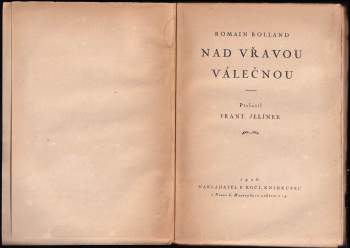Romain Rolland: Nad vřavou válečnou