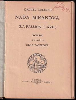 Daniel Lesueur: Naďa Miranova