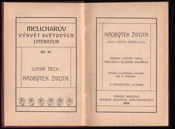 Ludwig Tieck: Nadbytek života