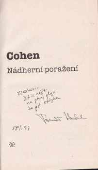 Leonard Cohen: Nádherní poražení PODPIS