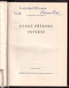 Bohumil Prusík: Náhlé příhody interní