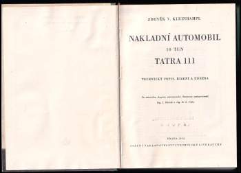Zdeněk Václav Kleinhampl: Nákladní automobil 10 tun Tatra 111