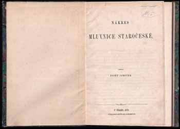 Josef Jireček: Nákres mluvnice staročeské