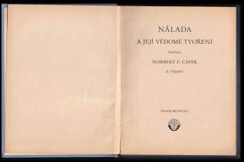 Norbert Fabián Čapek: Nálada a její vědomé tvoření