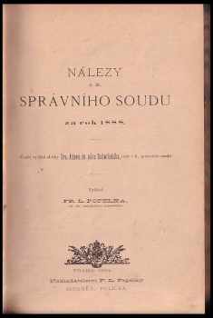 Nálezy c. k. správního soudu za rok 1888