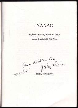 Nanao Sakaki: Nanao