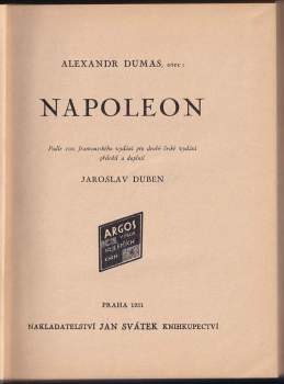 Alexandre Dumas: Napoleon