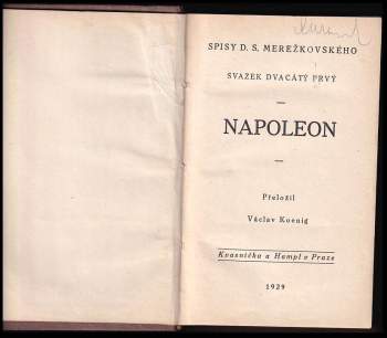 Dmitrij Sergejevič Merežkovskij: Napoleon