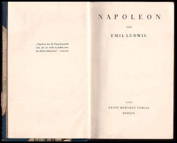 Emil Ludwig: Napoleon