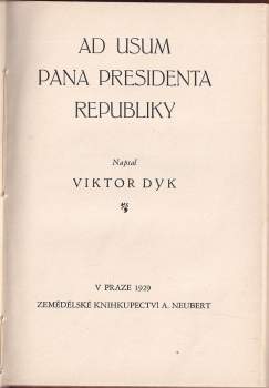 Viktor Dyk: Napravený plukovník Švec