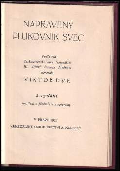 Viktor Dyk: Napravený plukovník Švec