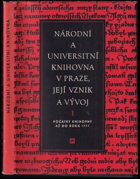 Národní a universitní knihovna v Praze, její vznik a vývoj