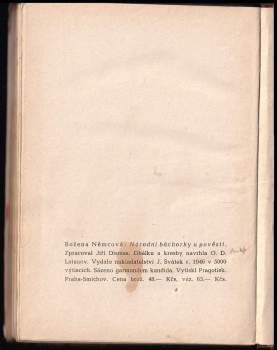Božena Němcová: Národní báchorky a pověsti