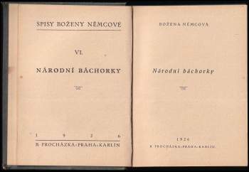 Božena Němcová: Národní báchorky