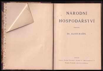 Alois Rašín: Národní hospodářství
