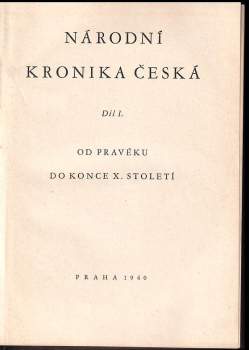 Národní kronika česká ; Do smrti krále Jana