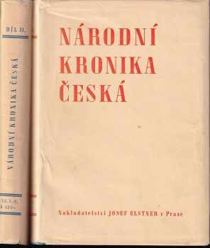 Národní kronika česká ; Do smrti krále Jana