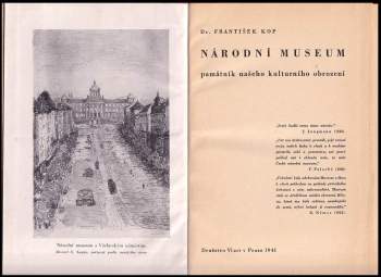 František Kop: Národní museum