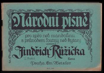 Národní písně pro zpěv neb mandolínu s průvodcem loutny neb kytary