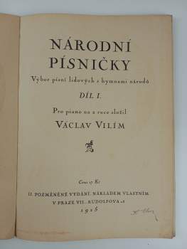 Václav Vilím: Národní písničky