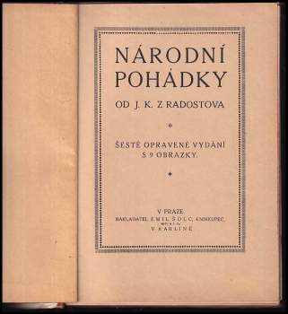 Josef Košín z Radostova: Národní pohádky