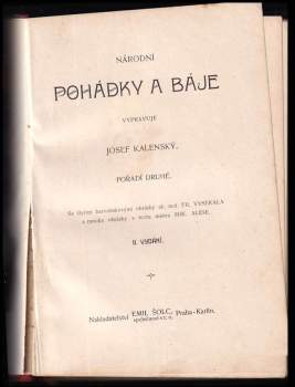 Josef Kalenský: Národní pohádky a báje