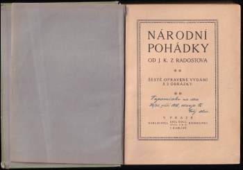 Josef Košín z Radostova: Národní pohádky