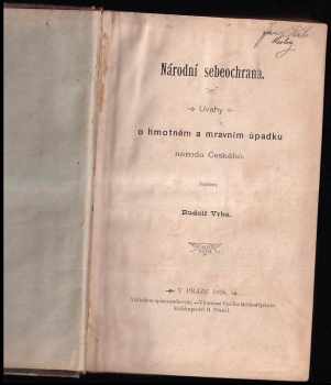 Rudolf Vrba: Národní sebeobrana
