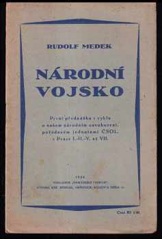 Národní vojsko : první přednáška v cyklu o našem národním osvobození, pořádaném jednotami ČSOL v Praze I.-II.-V. až VII - Rudolf Medek (1924, Památník Odboje) - ID: 655526