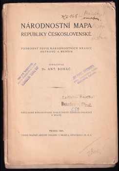 Antonín Boháč: Národnostní mapa republiky Československé