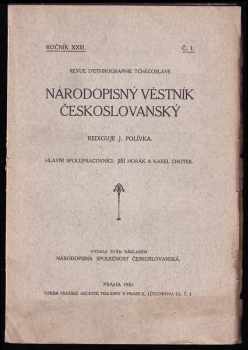 Národopisný věstník českoslovanský - zvláštní otisk