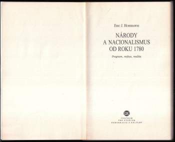 E. J Hobsbawm: Národy a nacionalismus od roku 1780