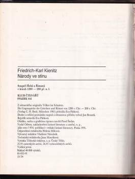 Friedrich-Karl Kienitz: Národy ve stínu