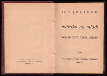 Sláva Václav Jelínek: Nároky na mládí