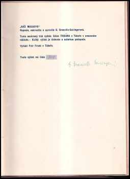 Gertrud Granville-Geiringer: Náš Masaryk