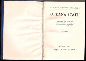 Edvard Beneš: Naše Armáda 1 - 5 - Armáda, brannost národa a obrana státu + Naše armáda + Úkoly naší obrany - politik a armáda +  Idea národní armády + Protiletecká ochrana obyvatelstva a podniků